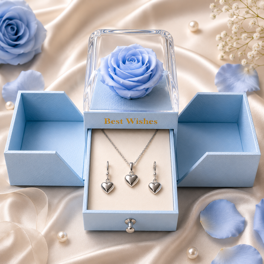 Rosa Eterna Con Joyas Delux