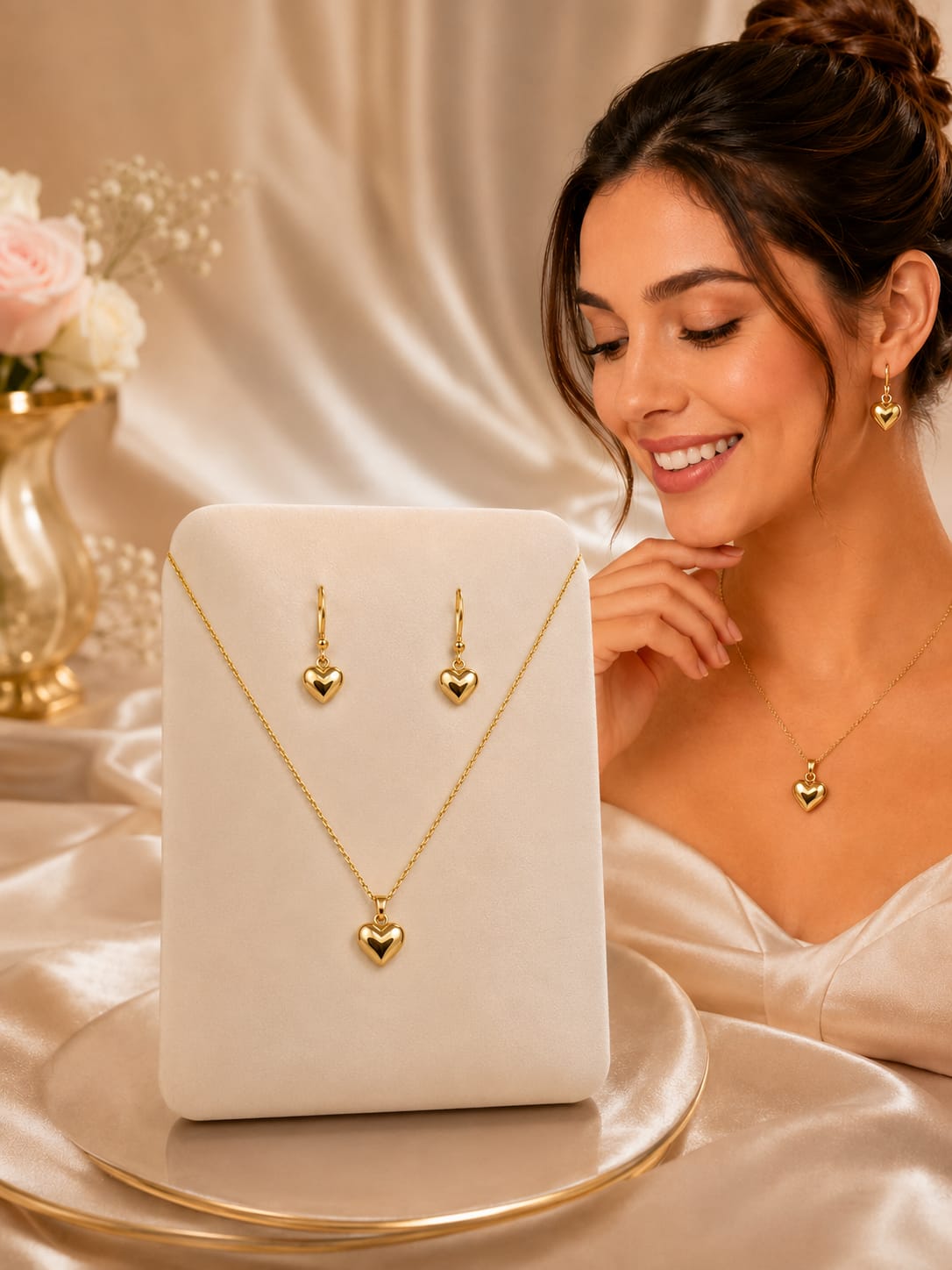 Rosa Eterna Con Joyas Delux