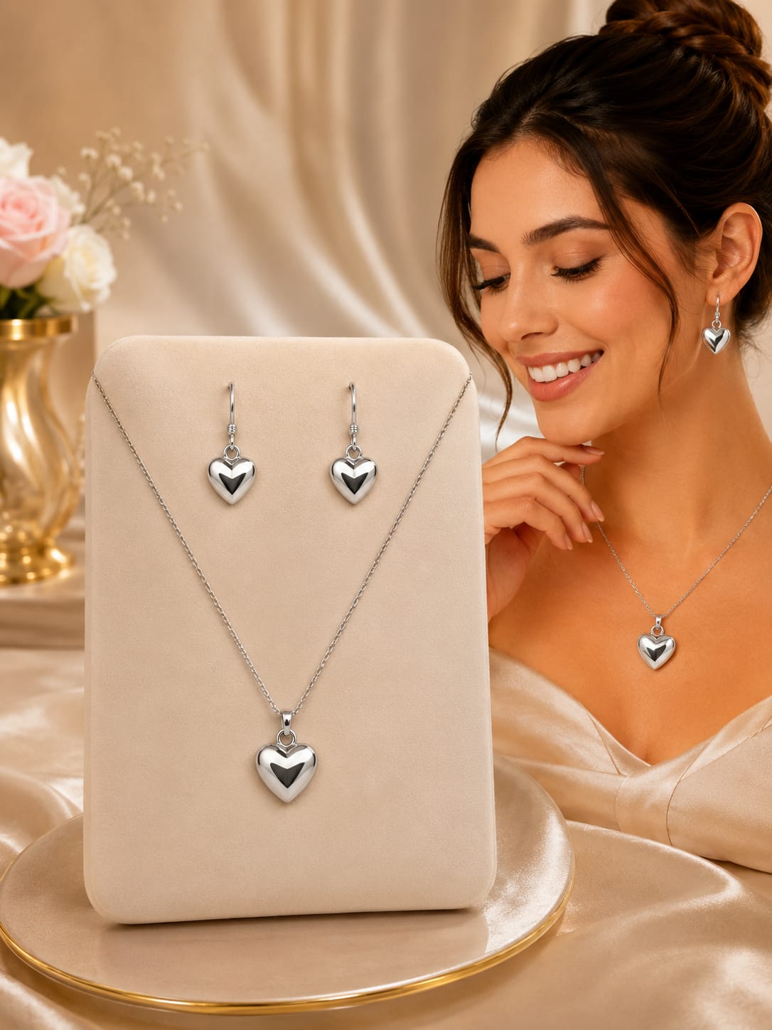 Rosa Eterna Con Joyas Delux